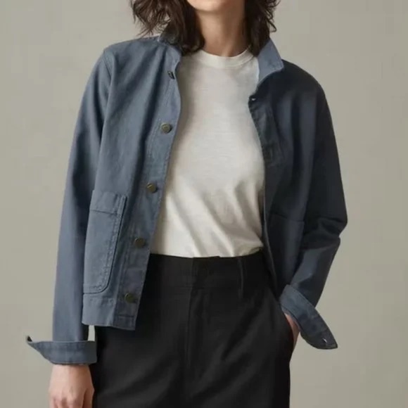 American Giant Blue Women's Roughneck Chore Jacket Coat Rough Neck Canvas - Picture 1 of 7